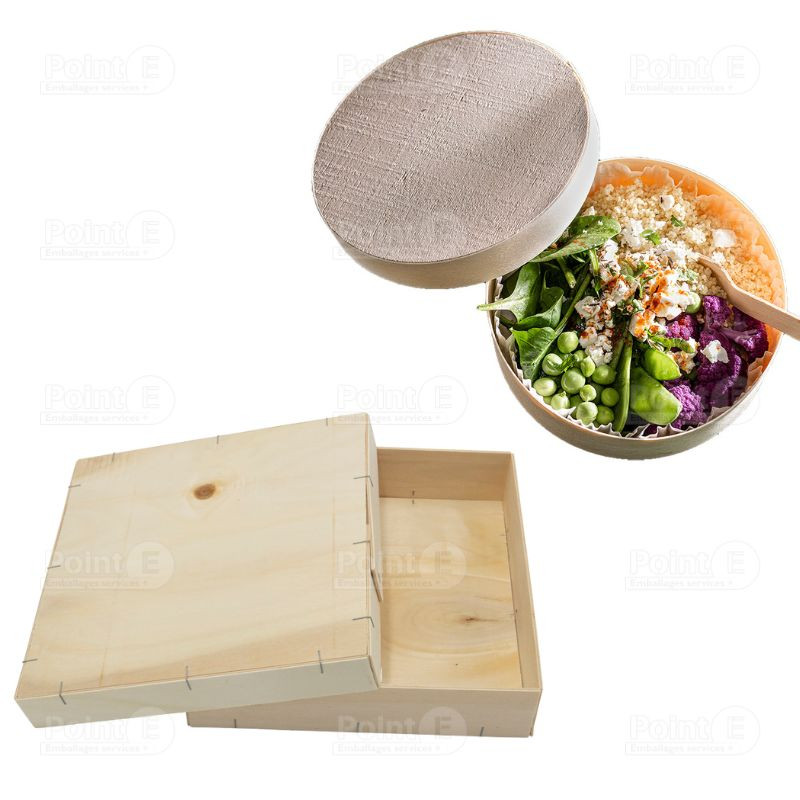 Boîtes bois présentation avec couvercles Boîtes bois présentation avec couvercles