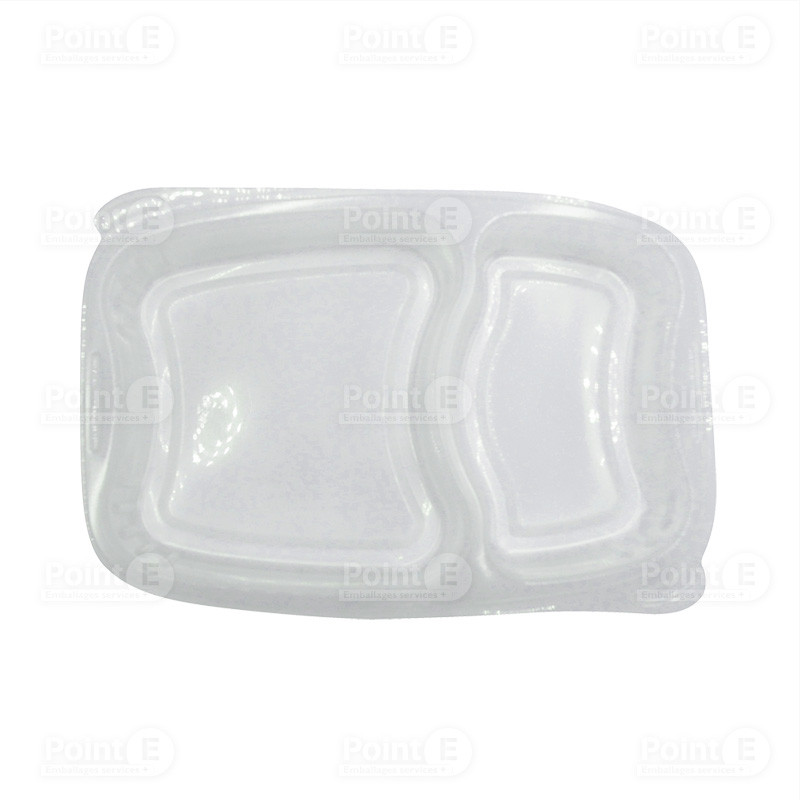 Couvercles pour barquettes 2 compartiments Couvercles pour barquettes 2 compartiments