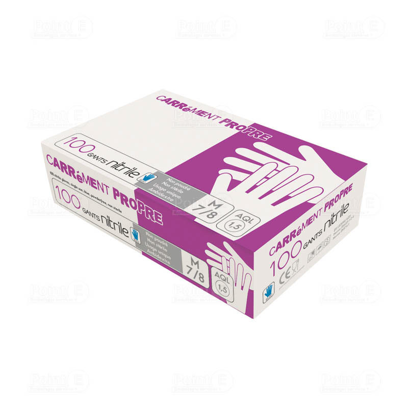 Gants Nitrile non-poudrés Gants Nitrile non-poudrés