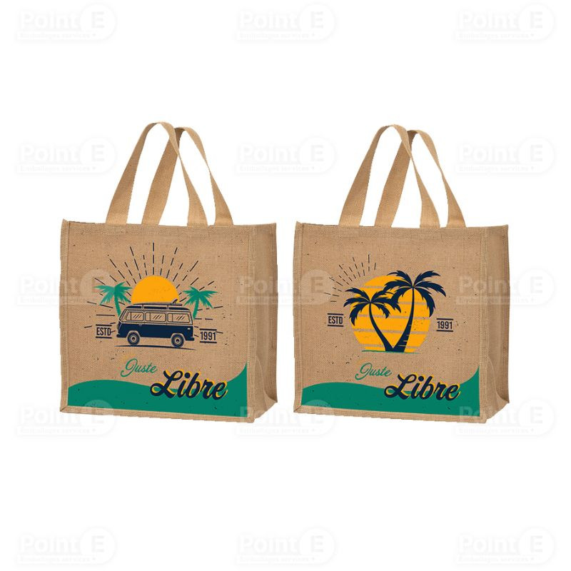 Cabas jute "Juste Libre" Cabas jute "Juste Libre"