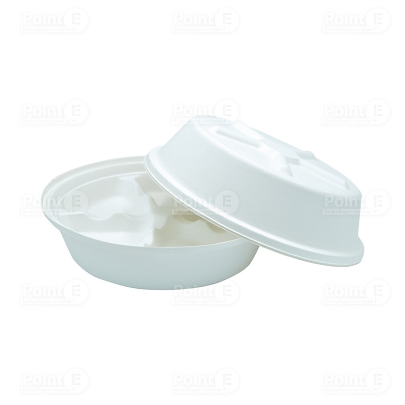 Couvercles pour plateaux fruits de mer - Bagasse Couvercles pour plateaux fruits de mer - Bagasse