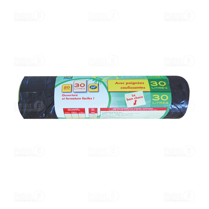 Sacs poubelle NF - Lien coulissant Sacs poubelle NF - Lien coulissant